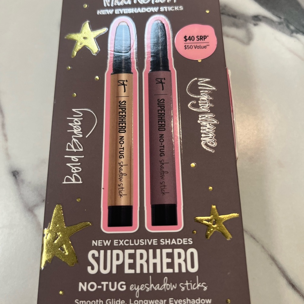It Cosmetics Superhero Eyeshadow Sticks - Bold Burgundy & Mighty Mauve